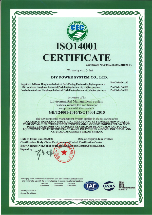 ISO14001: 2015 г.